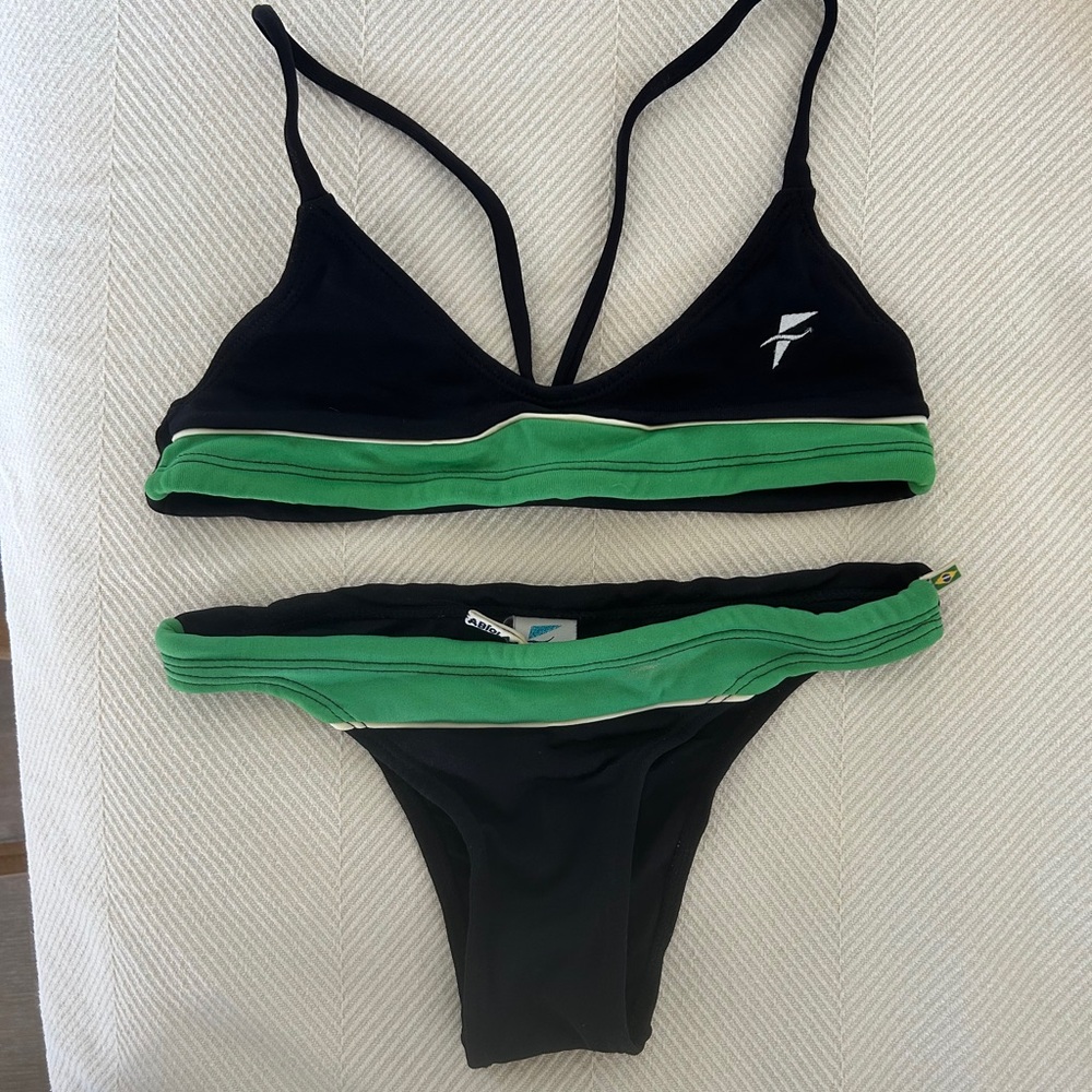 sunkini black and green